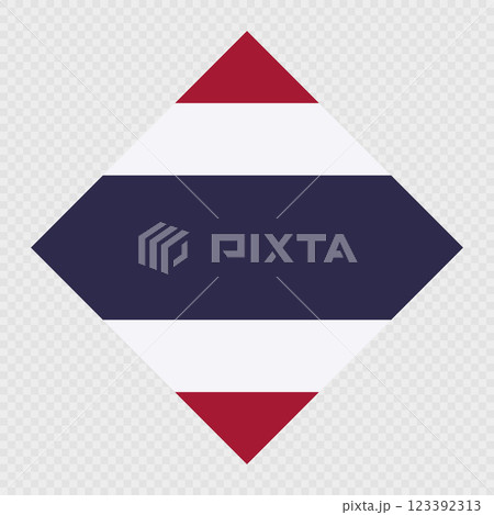 Thailand rhombus flag. Vector illustration. Thailand rhombus flag. Vector illustration. 123392313