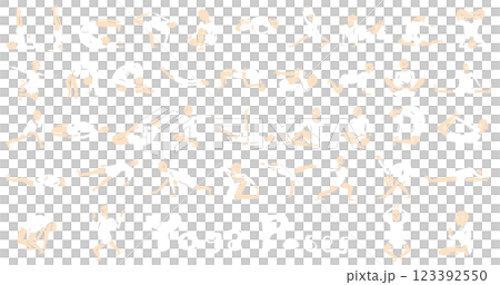 鉛筆画風のヨガポーズのイラスト 123392550