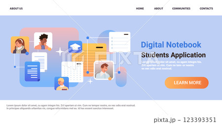 mix race students discussing during virtual meeting on online platform for communication and cooperation education day e-learning 123393351