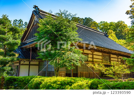 出石　初夏の沢庵寺宗鏡寺の本堂1　兵庫県豊岡市 123393590