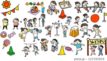 運動会　イラスト 123393659