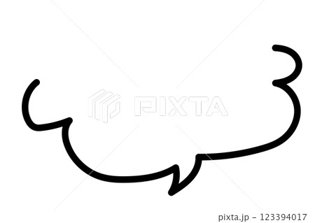 手描きの吹き出し02　半丸05　ベクター 123394017