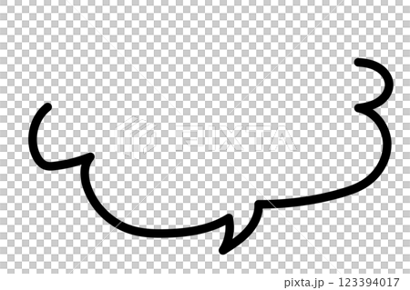 手描きの吹き出し02　半丸05　ベクター 123394017