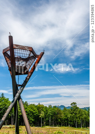 飛騨高山 日和田高原の夏の風景 7月 飛騨高山 日和田高原の夏の風景 7月 123394865