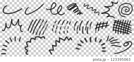 Illustration of a pencil drawing style notice mark 123395063
