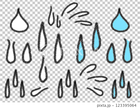鉛筆畫風格滴水插畫 鉛筆畫風格滴水插畫 123395064