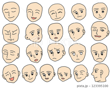 鉛筆画風の顔のイラスト 鉛筆画風の顔のイラスト 123395100