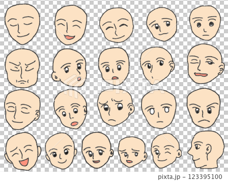 鉛筆画風の顔のイラスト 鉛筆画風の顔のイラスト 123395100