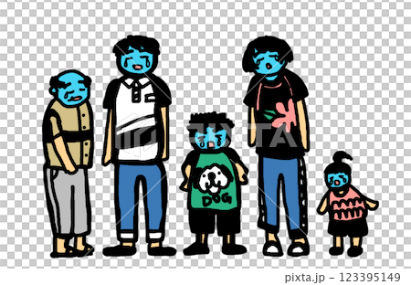 Pen-style family illustration Pen-style family illustration 123395149