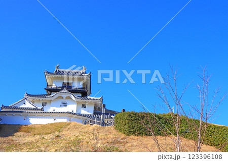 静岡県掛川市、掛川城天守閣の風景 123396108