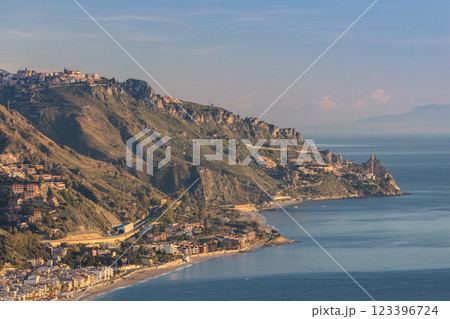 coast of Sicily near Taormina 123396724