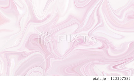 ピンク色グラデーションのマーブル模様の背景イラスト　壁紙　上品おしゃれ光沢感　パステル 123397585