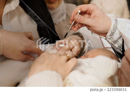A Heartwarming Baptism Ceremony with Family Participation 123398631