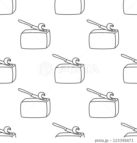 outline butter seamless pattern outline butter seamless pattern 123398871