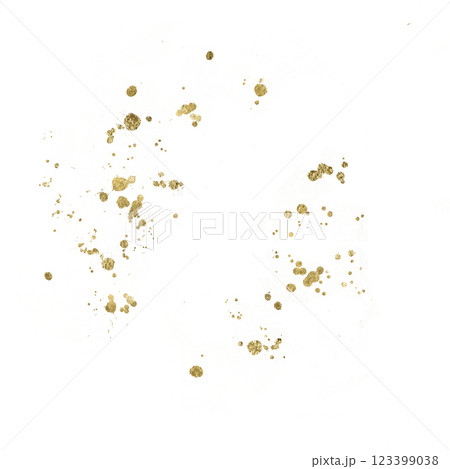Golden graphic splashes, spots, handmade digital illustration isolated on a white background. Golden graphic splashes, spots, handmade digital illustration isolated on a white background. 123399038