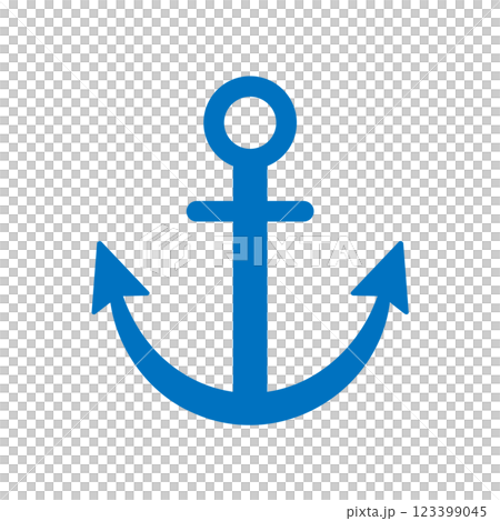 簡單的錨圖標海洋材料向量 123399045