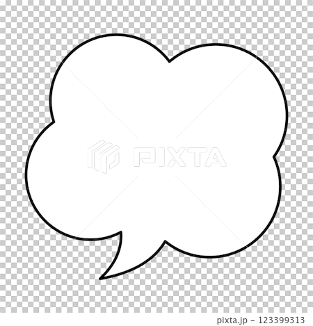 Simple speech bubble illustration on white background Simple speech bubble illustration on white background 123399313