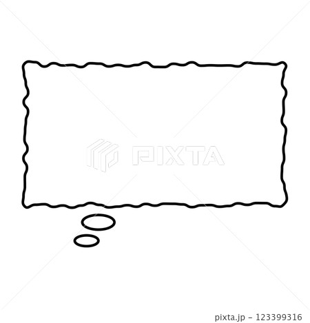 シンプルな吹き出しのイラスト　白背景 123399316