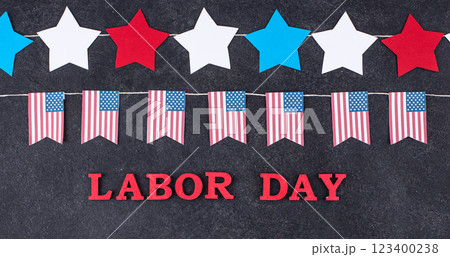 Labor Day celebration with USA flag Labor Day celebration with USA flag 123400238