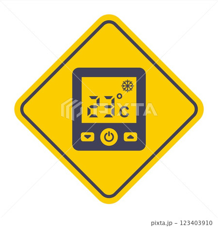 Digital modern thermostat for monitoring room temperature. Digital modern thermostat for monitoring room temperature. 123403910
