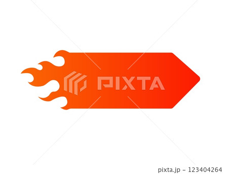 Bright flame-shaped arrow with fiery design and smooth gradients for bold visual impact Bright flame-shaped arrow with fiery design and smooth gradients for bold visual impact 123404264