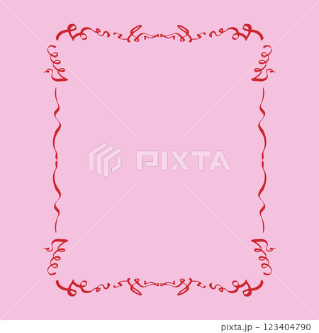 Hand drawn rococo style EPS frame 123404790