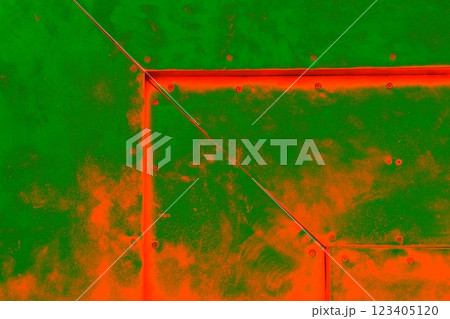 metal door rusty texture background, metal sheet, metal door upholstery, changed color scheme. 123405120