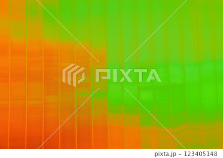 background of glass windows of a modern office building, glass facade, changed color scheme. 123405148