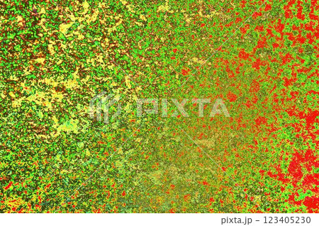 Rusty metal background. Texture of colored steel. Changed color scheme. 123405230