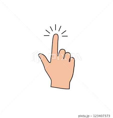 Hand pointing upwards in a minimalist style with rays of light around it showcasing a gesture of emphasis and positivity vector illustration Hand pointing upwards in a minimalist style with rays of light around it showcasing a gesture of emphasis and positivity vector illustration 123407373