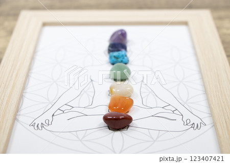 チャクラ 天然石 123407421