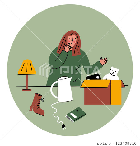Home decluttering and organizing process 123409310