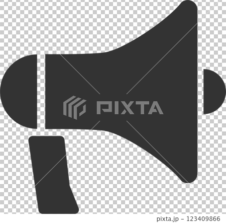 Simple megaphone monochrome vector icon 123409866