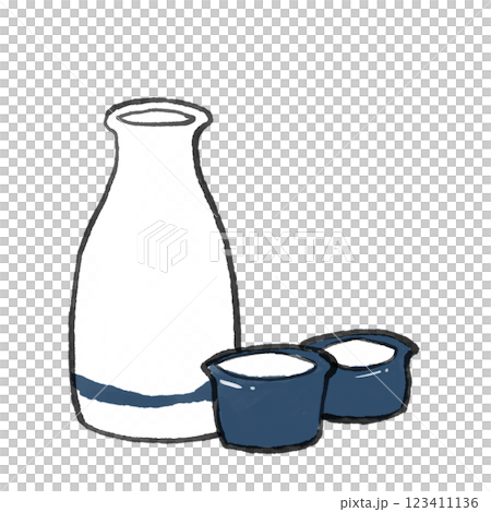 徳利とお猪口のイラスト 123411136