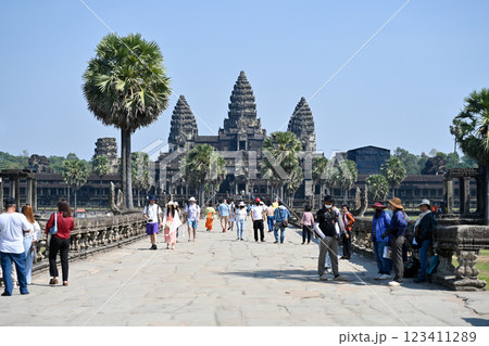 快晴のアンコールワット,アンコール遺跡群/カンボジア 快晴のアンコールワット,アンコール遺跡群/カンボジア 123411289