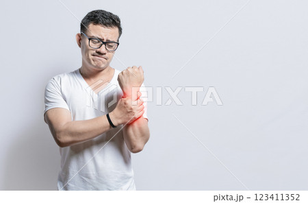 People with wrist pain isolated, Person with wrist pain isolated, Arthritis and wrist pain concept, Arthritis man rubbing, Person with wrist pain People with wrist pain isolated, Person with wrist pain isolated, Arthritis and wrist pain concept, Arthritis man rubbing, Person with wrist pain 123411352