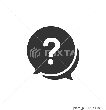 はてなの吹き出しベクターアイコン(FAQ・よくあるご質問・Q&A) 123411837