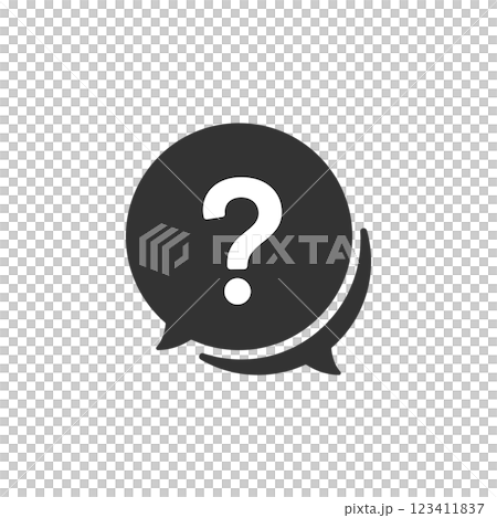 はてなの吹き出しベクターアイコン(FAQ・よくあるご質問・Q&A) 123411837
