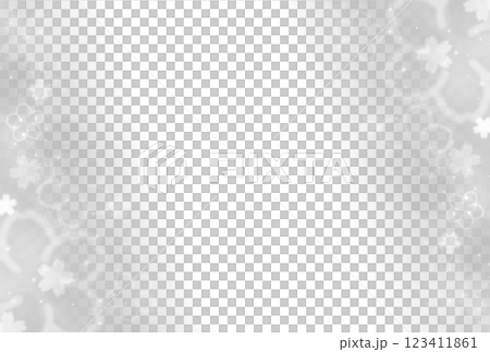 Gray cherry blossom background material 123411861