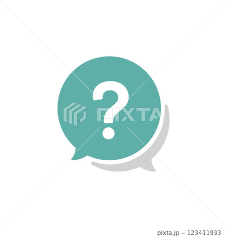 はてなの吹き出しベクターアイコン(FAQ・よくあるご質問・Q&A) 123411933
