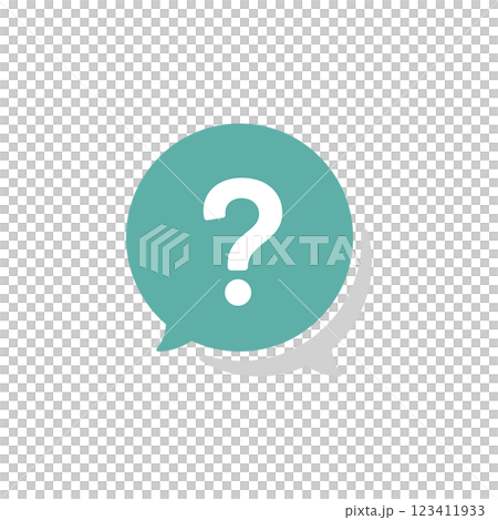 はてなの吹き出しベクターアイコン(FAQ・よくあるご質問・Q&A) 123411933