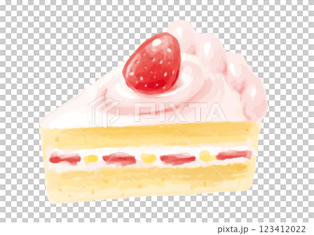 Hand-drawn strawberry shortcake Hand-drawn strawberry shortcake 123412022