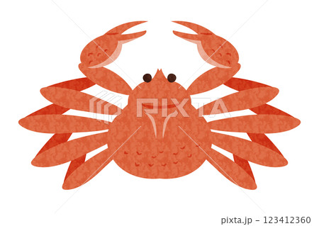 手描き風の蟹のイラスト 手描き風の蟹のイラスト 123412360