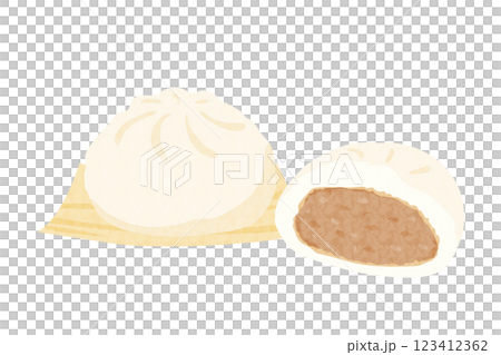 肉包子的手繪插圖 肉包子的手繪插圖 123412362