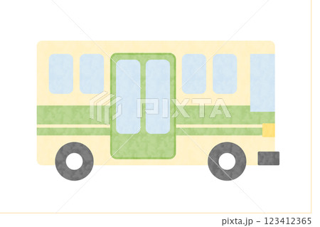 シンプルなバスのイラスト 123412365