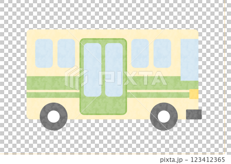 シンプルなバスのイラスト 123412365