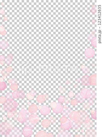 水彩風　春色ドットフレーム1 縦 123412635