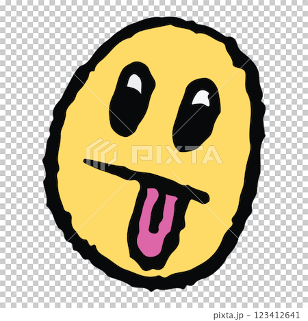 Hand drawn crayon illustration of tongue out emoji for sticker, logo, icon, mood, attitude, tattoo, decorations, patch, brooch, shirt print, sign, symbol, expression, emotion, kids, children, sticker Hand drawn crayon illustration of tongue out emoji for sticker, logo, icon, mood, attitude, tattoo, decorations, patch, brooch, shirt print, sign, symbol, expression, emotion, kids, children, sticker 123412641