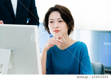 オフィスで働くビジネスウーマン 123413333