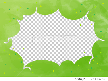 森、森林のフレームイラスト素材 123413787